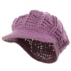 ladies crochet winter hat with visor