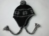 Wholesale 2011 sheepwool jacquard knitted crochet ear hat for children
