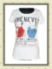 Wholesale 2011 ladies' 100% cotton knitted printing T-shirt