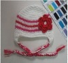 Hand Crocheted baby bernie, Crochet beanie cap, hand crochet cap