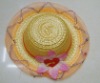Wholesale girl baby crochet straw hat and handmade straw baby hat SHU-11288