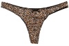100% Silk "Leopard grain" Printed Knit Thong