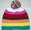children crochet pom winter hat