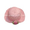 Wholesale kids fashion crochet paper pink hat