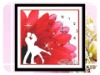 Wholesale "Romantic Dancing"cross stitch hanging frame kit