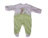 Embroidery soft velvet fabric baby romper BC1027