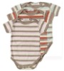 100% striped organic cotton baby romper