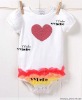 new fasion lovely loving heart colored yarn wrap fart baby romper kid romper child romper summer autumn