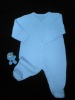 100% cotton Baby Sleepsuit with footie,white colour