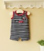 Wholesale 2011 summer baby clothes new style 100% cotton stripe baby sunsuit