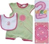 Wholesale lime colour romper with bib