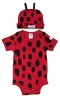 Wholesale fabric leather fur baby Infant Toddlers Ladybug Romper Costume Set bibs Clothing dresses baby sleeping bags t-shirts tee skirt