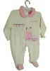 baby velour romper with foot