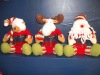 Wholesale christmas big plastic sitting santa snowman candy jar