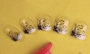Wholesale 24pcs black flower pink tip clear nail kit