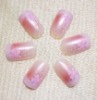Wholesale pink flower gradient rose pink nail kit (24 pcs)