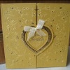 gloden embossing wedding invitation card