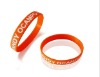 Personalized silicone bracelet, logos can be debossed, embossed, printed.etc