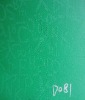 embossed pu leather with Alphabet