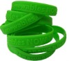 Wholesale logo embossed silicone wristbands
