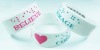Wholesale embossed silicone bracelet