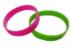 Wholesale embossed and printed logo on face silicone bracelet