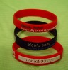 Embossed silicone wristbands