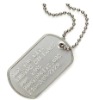 Metal embossed dog tags