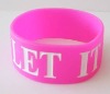 2011 promotional colorful printed/debossed/ embossed silicone bracelet