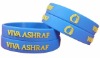 custom embossed raised silicone rubber bracelet