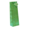 Wholesale Green embossed paper wine bag