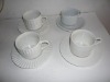 Wholesale 220cc porcelain tea cup & saucer stocklot , embossed