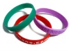 Wholesale Personalized silicon wristband for promotional--logos can be debossed, embossed, imprinted.