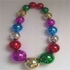 Wholesale 100mm VINTAGE PLASTIC CHRISTMAS ORNAMENT DISCO BALL NECKLACE GLASS