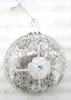 Wholesale X'mas hanging glass ball, antique silver color