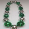 Wholesale 10mm VINTAGE PLASTIC CHRISTMAS ORNAMENT GLASS DISCO BALL NECKLACE
