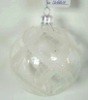 Wholesale Transparent white pattern christmas glass hanging ball