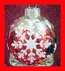Wholesale Glass colored drawing balls/christmas gift/pompon snowflake