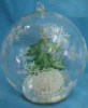 Wholesale Christmas Glass Tree Ornaments with led light Gle-13C