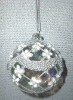 Wholesale Christmas hanging glass balls, w/silver pearl on the surface