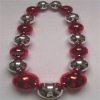 Wholesale 100mm VINTAGE PLASTIC CHRISTMAS ORNAMENT GLASS DISCO BALL NECKLACE