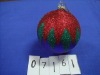 Wholesale christmas glitter glass ball hanging