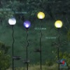 solar garden ball with metal stand