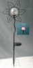 solar garden ball with metal stand