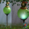 Wholesale solar garden ball with metal stand__frog standing on the ball