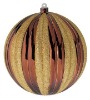 Glass Large Ribbed Ball Ornament