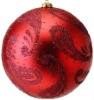 Hand Painted Blown Glass Christmas Bauble