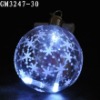 glass christmas ball with LED light