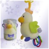 Wholesale 5" Multicolor Velvet Teething Toy- Hanging Chick