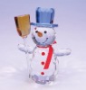Wholesale lovely snowman crystal christmas gifts